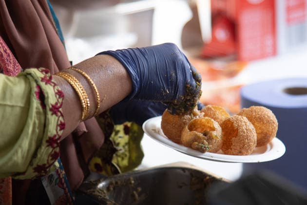 Brick lane Festival 2026 at Brick Lane, London, UK - Sunday 20 September 2026 Street vendors make sev puri at the Annual Brick lane Festival 2026 in Brick Lane, London, England, UK on Sunday 20 September, 2026., Credit:Justin Ng Avalon UK, England, London, Brick Lane Copyright: xJustinxNgx xAvalonx 1136745803