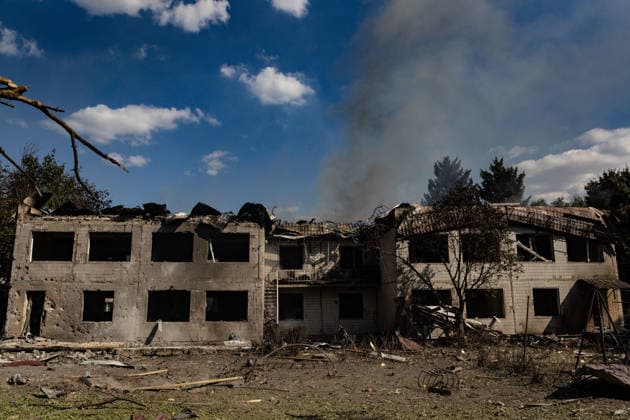 September 20, 2026, Kramatorsk, Donetsk, Ukraine: Image of a school destroyed by a Russian airstrike that was serving as an evacuation center in Kramatorsk. Kramatorsk Ukraine - ZUMAb286 20260920_zip_b286_013 Copyright: xFranciscoxRichartx