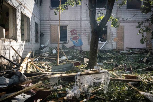 September 20, 2026, Kramatorsk, Donetsk, Ukraine: Image of a school destroyed by a Russian airstrike that was serving as an evacuation center in Kramatorsk. Kramatorsk Ukraine  - ZUMAb286 20260920_zip_b286_023 Copyright: xFranciscoxRichartx