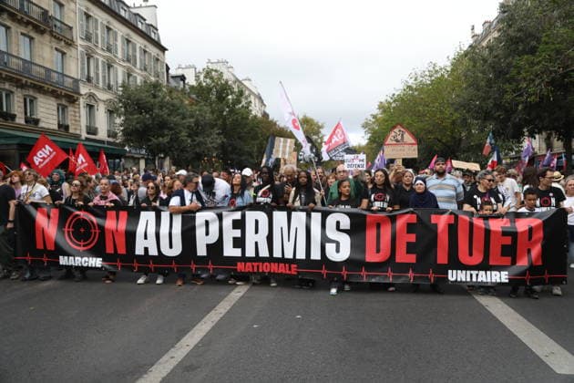 Protest against proposed police law in Paris PARIS, FRANCE - SEPTEMBER 20: Thousands protest against proposed police law that will legitimate use of violence for police and gendarmes in Paris, France on September 20, 2026. Mohamad Salaheldin Abdelghani Alsayed Anadolu Paris France. Editorial use only. Please get in touch for any other usage.  Copyright: x2026xAnadoluxMohamadxSalaheldinxAbdelghanixAlsayedx