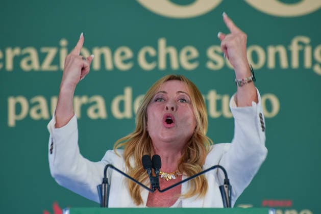 September 20, 2026, Rome, Italy: Prime Minister of Italy and Fratelli d Italia politician Giorgia Meloni speaks at the Fenix event organized by GioventÃ¹ Nazionale in Rome. Rome Italy - ZUMAs197 20260920_aaa_s197_138 Copyright: xVincenzoxNuzzolesex