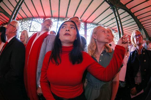 Schwerin, Mecklenburg-Western Pomerania, Germany, September 20, 2026 Orangery at Schwerin Palace SPD election party for the 2026 state election in Mecklenburg-Western Pomerania Party supporters, including Federal Minister for Economic Cooperation and Development Reem Alabali Radovan of the SPD, react to the 6:00 p.m. projection by ARD and ZDF Copyright: xdtsxNachrichtenagenturx dts_135384
