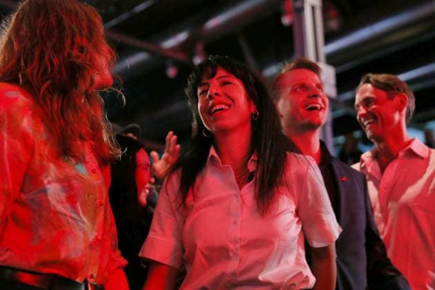 Berlin, Germany, September 20, 2026 Roter Laden am Schäfersee 2026 Berlin House of Representatives Election Elif Eralp at the election party Copyright: xdtsxNachrichtenagenturx dts_135389