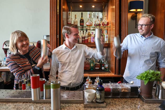 September 20, 2026, Brighton, East Sussex, UK: Brighton, UK. Liberal Democrat investment and trade spokesperson Josh Reynolds (C), Sarah Gibson MP (L) for Chippenham and Adam Dance MP (R) for Yeovil prepare a cocktail drink at the Brighton Grand as part of the Brighton Cocktail Festival on day two of the partys autumn conference at the Brighton Centre, East Sussex. Brighton UK  - ZUMAl94_ 20260920_zaf_l94_061 Copyright: xDinendraxHariax
