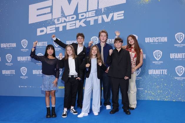 Emil and the Detectives Ai Vy Bui, Bela Louis Plass, Lara Toni Lüdders, Nicholas Jonah Peter, Camille Moltzen, Kilian Kasa Premiere of Emil and the Detectives at the Kulturbrauerei cinema in Berlin Date: September 20, 2026 Copyright: xEventpress Kratschx