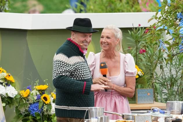 ZDF Fernsehgarten 2026: Chef Johann Lafer and Andrea Kiwi Kiewel on ZDF Fernsehgarten with the theme Oktoberfest on September 20, 2026, in Mainz, Rhineland-Palatinate
