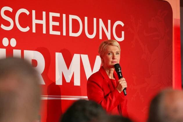 Schwerin, Mecklenburg-Western Pomerania, Germany, September 20, 2026 Orangery at Schwerin Castle SPD election party for the 2026 state election in Mecklenburg-Western Pomerania Manuela Schwesig at the SPD election party Copyright: xdtsxNachrichtenagenturx dts_135404