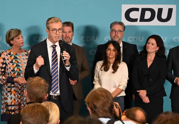CDU election night event in Berlin BERLIN, GERMANY - SEPTEMBER 20: CDU lead candidate Stefan Evers and party members follow the election results at the Berlin House of Representatives in Berlin, Germany, on September 20, 2026. Volodymyr Sindieiev Anadolu Berlin Germany. Editorial use only. Please get in touch for any other usage.  Copyright: x2026xAnadoluxVolodymyrxSindieievx