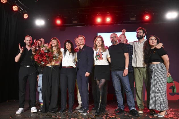 Elif Eralp s Left Party on course for historic win in German capital BERLIN, GERMANY - SEPTEMBER 20: Die Linke (The Left Party) lead candidate for Berlin Governing Mayor Elif Eralp celebrates with party supporters at the party headquarters, Karl-Liebknecht-Haus, in Berlin, Germany, on September 20, 2026. According to initial exit polls in the Berlin House of Representatives (Abgeordnetenhaus) election, Die Linke secured first place with 24.5 percent of the vote. Halil Sagirkaya Anadolu Berlin Germany. Editorial use only. Please get in touch for any other usage.  Copyright: x2026xAnadoluxHalilxSagirkayax