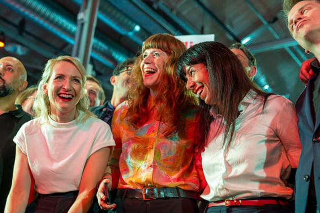 Elif Eralp, EUR, Germany, Berlin, September 20, 2026: Election party for the Left Party in Kreuzberg. Lead candidate Elif Eralp is ahead in the polls for the Berlin House of Representatives election. The Left Party is the clear winner of the election.