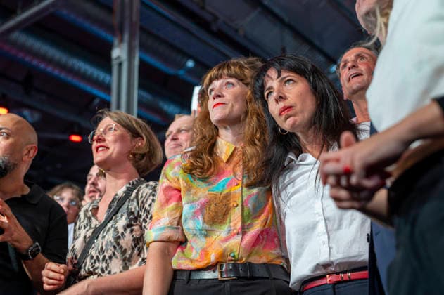 Elif Eralp, EUR, Germany, Berlin, September 20, 2026: Election party for the Left Party in Kreuzberg. Lead candidate Elif Eralp is ahead in the polls for the Berlin House of Representatives election. The Left Party is the clear winner of the election.
