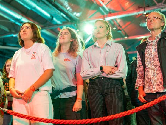 Elif Eralp EUR, Germany, Berlin, September 20, 2026: Election party for the Left Party in Kreuzberg. Lead candidate Elif Eralp is ahead in the polls for the Berlin House of Representatives election. The Left Party is the clear winner of the election.