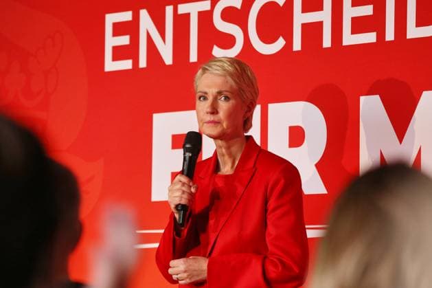 Schwerin, Mecklenburg-Western Pomerania, Germany, September 20, 2026; Orangery at Schwerin Castle; SPD election party for the 2026 state election in Mecklenburg-Western Pomerania; Manuela Schwesig at the SPD election party Copyright: xdtsxNachrichtenagenturx dts_135419
