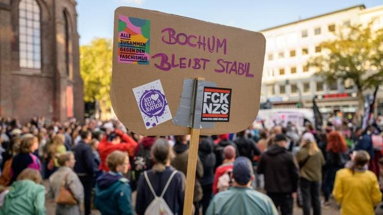 Bochum: Bochum Remains Diverse for a Good Life for Everyone—Protest March Against the AfD ** FOR EDITORIAL USE ONLY ** EDITORIAL USE ONLY ** p Protest march against the AfD on Sunday, September 20, 2026, in Bochum, Germany, North Rhine-Westphalia, Bochum. Copyright UwexErnst Copyright: UwexErnst doc87oro3l3u8xy0nc0keo ,EDITORIAL USE ONLY Copyright: UwexErnst