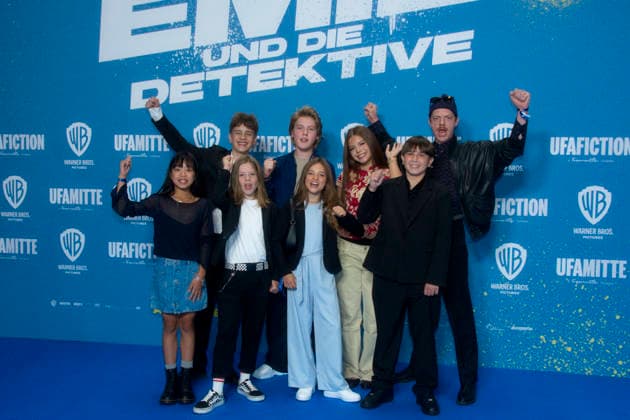 Emil and the Detectives, movie premiere at the Kulturbrauerei cinema, Berlin, September 20, 2026; Nicholas Jonah Peter Emil, Merlin Sandmeyer Max Grundeis, Lara Toni Lüdders Pony, Kilian Kasa as Gustav, Bela Louis Plass as Dienstag, Ai Vy Bui Anh as Camille Moltzen as Jason, *Emil and the Detectives*, world premiere at the Ku Copyright: xChristianxBehringx