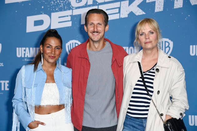 Amy Mußul, Johannes Hendrik Langer, and Melanie Marschke at the premiere of the movie *Emil and the Detectives* at the KulturBrauerei Berlin, September 20, 2026 Foto:xN.xKubelkax xFuturexImagex emil_6910