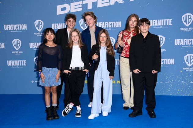 Ai Vy Bui, Nicholas Jonah Peter, Bela Louis Plass, Camille Moltzen, Lara Toni Lüdders, Zahide Kayaci, and Kilian Kasa at the premiere of the movie *Emil and the Detectives* at the KulturBrauerei Berlin cinema, September 20, 2026 Foto:xN.xKubelkax xFuturexImagex emil_6954