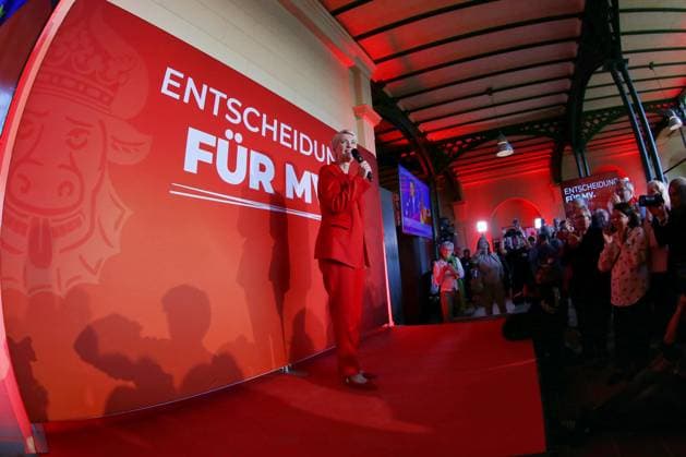 Schwerin, Mecklenburg-Western Pomerania, Germany, September 20, 2026 Orangery at Schwerin Castle SPD election party for the 2026 state election in Mecklenburg-Western Pomerania Manuela Schwesig at the SPD election party Copyright: xdtsxNachrichtenagenturx dts_135465