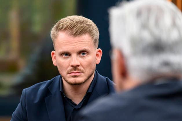 Pictured, from left: Tim Klüssendorf, SPD Secretary General, GER, Berlin, studio, guest on Caren Miosga’s political talk show, TV program, Das Erste, from Studio 20 in Berlin-Adlershof, Topic: After the Elections in Berlin and Mecklenburg-Western Pomerania, September 20, 2026, Copyright: HMBxMedia UwexKoch