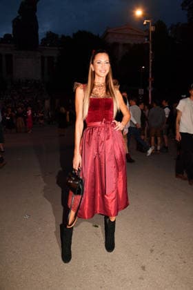 Alessandra Meyer Woelden during the 2026 Oktoberfest in front of the Almauftrieb at Theresienwiese on September 20, 2026, in Munich, Germany; Oktoberfest: the Almauftrieb at Theresienwiese in Munich, Germany