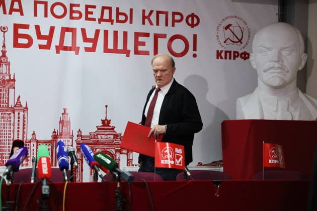 RUSSIA, MOSCOW - SEPTEMBER 20, 2026: Russian Communist Party (KPRF) leader Gennady Zyuganov is seen at the party’s main election campaign office during a meeting to discuss preliminary results of the 2026 Russian State Duma election. During the 2026 Single Voting Day, which lasted from 18 to 20 September, Russian citizens went to the polls to elect members of the Russian State Duma of the 9th convocation, as well as to vote in regional parliamentary and local government elections. Mikhail Metzel TASS  98041243