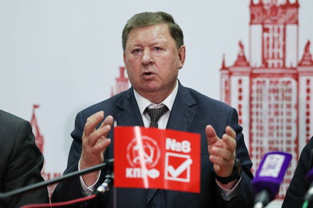 RUSSIA, MOSCOW - SEPTEMBER 20, 2026: Russian Communist Party (KPRF) Central Committee Deputy Chairman Vladimir Kashin is seen at the party’s main election campaign office during a meeting to discuss preliminary results of the 2026 Russian State Duma election. During the 2026 Single Voting Day, which lasted from 18 to 20 September, Russian citizens went to the polls to elect members of the Russian State Duma of the 9th convocation, as well as to vote in regional parliamentary and local government elections. Mikhail Metzel TASS  98042196