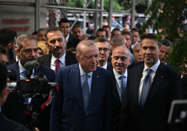 Turkish President Erdogan arrives in US to attend 81st UN General Assembly NEW YORK, UNITED STATES - SEPTEMBER 20: Turkish President Recep Tayyip Erdogan arrives at the Turkish House to attend the 81st session of the United Nations (UN) General Assembly and hold a series of meetings, in New York, United States on September 20, 2026. Mehmet Ali Ozcan Anadolu New York United States. Editorial use only. Please get in touch for any other usage.  Copyright: x2026xAnadoluxMehmetxAlixOzcanx