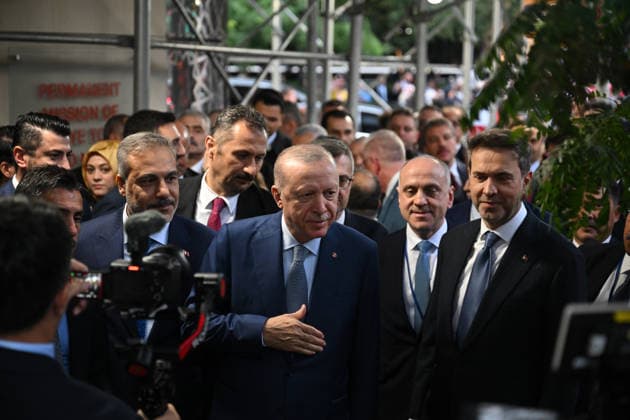 Turkish President Erdogan arrives in US to attend 81st UN General Assembly NEW YORK, UNITED STATES - SEPTEMBER 20: Turkish President Recep Tayyip Erdogan arrives at the Turkish House to attend the 81st session of the United Nations (UN) General Assembly and hold a series of meetings, in New York, United States on September 20, 2026. Mehmet Ali Ozcan Anadolu New York United States. Editorial use only. Please get in touch for any other usage.  Copyright: x2026xAnadoluxMehmetxAlixOzcanx