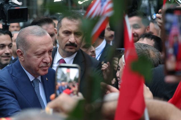Turkish President Erdogan arrives in US to attend 81st UN General Assembly NEW YORK, UNITED STATES - SEPTEMBER 20: (----EDITORIAL USE ONLY - MANDATORY CREDIT - TURKISH PRESIDENCY MURAT KULA HANDOUT - NO MARKETING NO ADVERTISING CAMPAIGNS - DISTRIBUTED AS A SERVICE TO CLIENTS----) Turkish President Recep Tayyip Erdogan greets citizens as he arrives at the Turkish House to attend the 81st session of the United Nations (UN) General Assembly and hold a series of meetings, in New York, United States on September 20, 2026. Turkish Presidency Murat Kula Handout Anadolu New York United States. Editorial use only. Please get in touch for any other usage.  Copyright: x2026xAnadoluxTurkishxPresidencyx xMuratxKulax xHandoutx