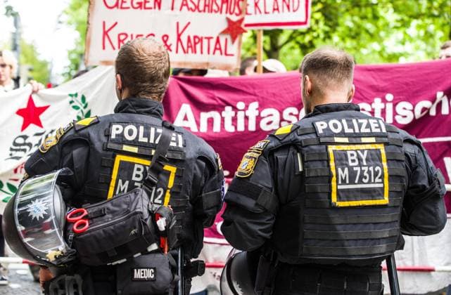 September 20, 2026, Munich, Bavaria, Germany: Coinciding with Oktoberfest, a group of right-extremists from the Identitaere Bewegung held a rally under the Banner of the Save Europe Act which includes, according to them, guidelines for the so-called Remigration. Some members discussed Remigration to include non-native born Germans, as they feel they can never be German, even if they hit all integration points. Critics in Germany see it as eyebrow-raising that the Identitaere leader, Martin Sellner, is an Austrian that is essentially making German policy and can play a greater role in government should the AfD take power. Munich Germany - ZUMAb160 20260920_abp_b160_016 Copyright: xSachellexBabbarx