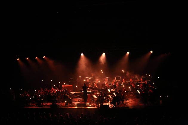 Sigur Rós and The Young ClassX Orchestra at a concert at the Uber Eats Music Hall in Berlin, September 20, 2026 Sigur Rós Concert Berlin