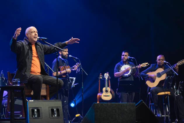 SaO PAULO, SP - 20.09.2026: SHOW DO CANTOR SOMBRINHA - Brazilian samba singer Sombrinha performs in Sao Paulo. One of the most important names in samba, originating from the Fundo de Quintal group, which emerged from Cacique de Ramos in Rio de Janeiro, the singer and composer presents great samba classics, of his own authorship and in partnership with names such as Jovelina PÃ rola Negra, Arlindo Cruz, Mestre Marcal, among other samba greats. The show took place at Sesc Vila Mariana, in Sao Paulo, on the evening of Sunday, September 20, 2026. x3019056x VanxCampos