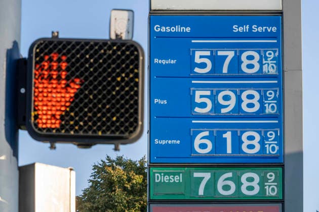 September 20, 2026, Shoreline, Washington, USA: A Chevron gas station displays the diesel price at .68 per gallon in Shoreline, Washington, USA, on Sun., Sept. 20, 2026. Diesel prices have hit record highs in recent weeks due to the ongoing war in Iran and spreading conflict in the Middle East. Shoreline USA - ZUMAb344 20260920_znp_b344_001 Copyright: xM.xScottxBrauerx