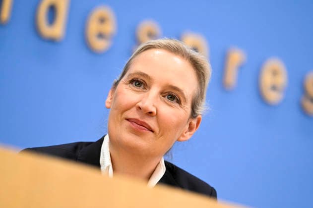 ABB BPK Alice Weidel, Federal Spokesperson for the AfD and Co-Chair of the AfD parliamentary group Topic: AfD—Impact of the state elections in Berlin and Mecklenburg-Western Pomerania on federal politics Statement at the BPK Federal Press Conference on September 21, 2026, in Berlin, Berlin, Germany