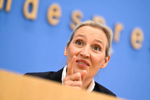 ABB BPK Alice Weidel, Federal Spokesperson for the AfD and Co-Chair of the AfD parliamentary group Topic: The AfD—Impact of the state elections in Berlin and Mecklenburg-Western Pomerania on federal politics Statement at the BPK Federal Press Conference on September 21, 2026, in Berlin, Berlin, Germany