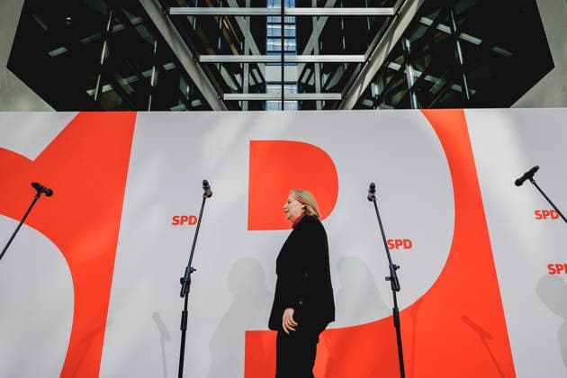 Baerbel Bas (SPD), Federal Minister of Labor and Social Affairs, photographed during a press conference in response to the state election in Mecklenburg-Western Pomerania and the Berlin House of Representatives election, September 21, 2026. While Die Linke won the electio Copyright: xFlorianxGaertnerx