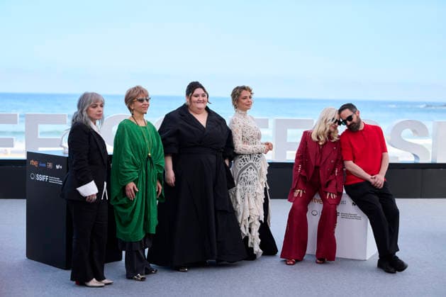 September 21, 2026, Madrid, Madrid, Spain: Pablo LarraoÂ­n, Mercedes MoroÂ¡n, Dolores Fonzi, Carolina oÂlvarez, Alejandra Flechner, Mariana Enriquez, oÂngela Poblete, Juan de Dios LarraoÂ­n attended Mis muertos tristes Photocall during 74th San Sebastian International Film Festival at Kursaal Palace on September 21, 2026 in Donostia San Sebastian, Spain Madrid Spain - ZUMAg15_ 20260921_zaf_g15_062 Copyright: xJackxAbuinx