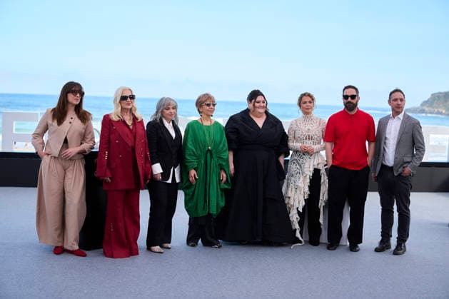 September 21, 2026, Madrid, Madrid, Spain: Pablo LarraoÂ­n, Mercedes MoroÂ¡n, Dolores Fonzi, Carolina oÂlvarez, Alejandra Flechner, Mariana Enriquez, oÂngela Poblete, Juan de Dios LarraoÂ­n attended Mis muertos tristes Photocall during 74th San Sebastian International Film Festival at Kursaal Palace on September 21, 2026 in Donostia San Sebastian, Spain Madrid Spain - ZUMAg15_ 20260921_zaf_g15_067 Copyright: xJackxAbuinx