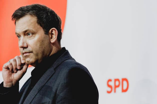 Lars Klingbeil, Federal Minister of Finance, photographed during a press conference in response to the state election in Mecklenburg-Western Pomerania and the Berlin House of Representatives election, September 21, 2026. While Die Linke won the election in Berlin with 25.7 percent, ahead Copyright: xFlorianxGaertnerx