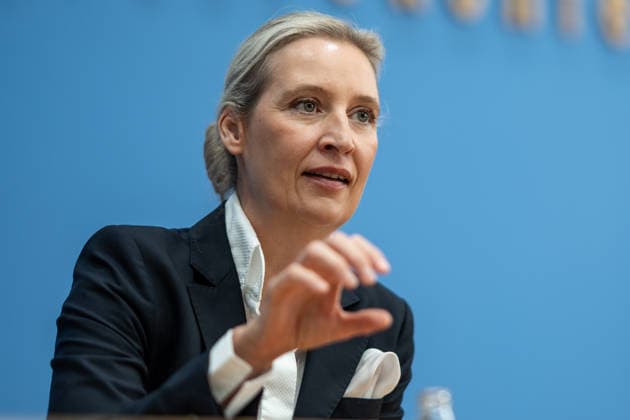 Alice Weidel, Federal Chairwoman of the AfD, during the Federal Press Conference in Berlin—a post-election analysis following the state elections in Mecklenburg-Western Pomerania and Berlin—Berlin, Germany, House of the Federal Press Conference