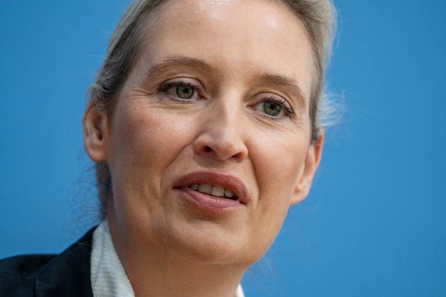 Alice Weidel, Federal Chairwoman of the AfD, during the Federal Press Conference in Berlin—post-election analysis following the state elections in Mecklenburg-Western Pomerania and Berlin, Berlin, Germany, Federal Press Conference Building