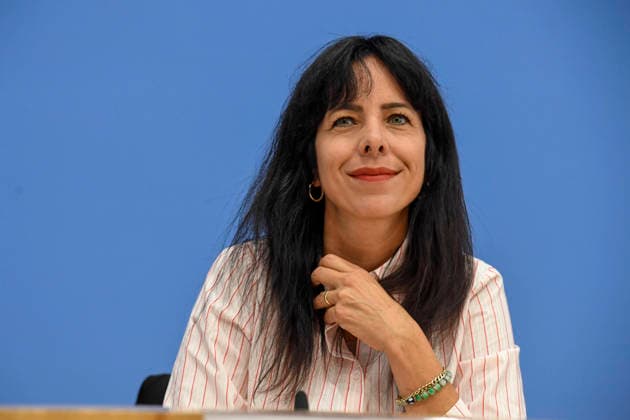 ABB BPK Elif Eralp, mayoral candidate in Berlin for the party Die Linke Topic: Die Linke—The Impact of the State Elections in Berlin and Mecklenburg-Western Pomerania on Federal Politics Statement at the BPK Federal Press Conference on September 21, 2026, in Berlin, Berlin, Germany