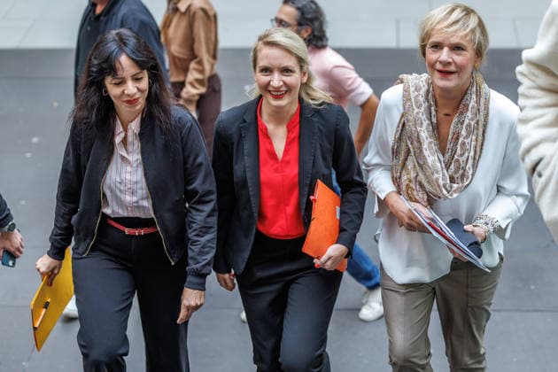 Impact of the State Elections in Berlin: Ines Schwerdtner, Chair of the Left Party; Elif Eralp, mayoral candidate in Berlin for the Left Party; Simone Oldenburg, lead candidate for Die Linke in Mecklenburg-Western Pomerania, on the topic of the impact of the state elections in Berlin and Mecklenburg-Western Pomera