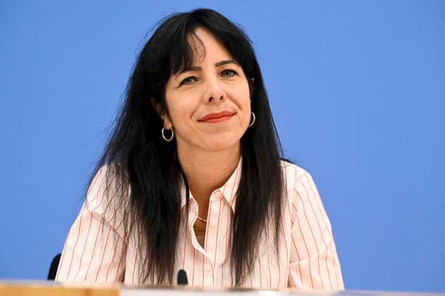 ABB BPK Elif Eralp, mayoral candidate in Berlin for the party Die Linke Topic: Die Linke—Impact of the state elections in Berlin and Mecklenburg-Western Pomerania on federal politics Statement at the BPK Federal Press Conference on September 21, 2026, in Berlin, Berlin, Germany
