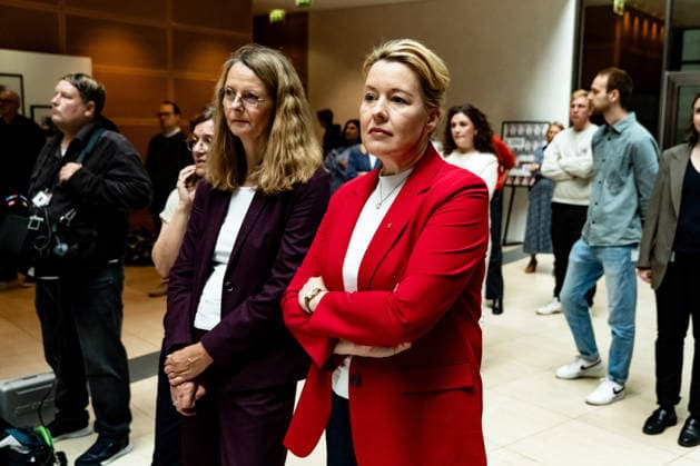SPD candidate in Berlin, Franziska Giffey, at the Willy Brandt House in Berlin on September 21, 2026: Reactions to the state elections in Mecklenburg-Western Pomerania and Berlin