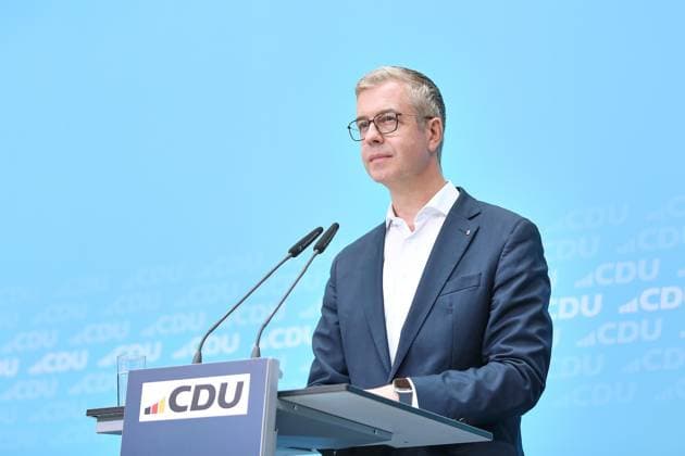 Berlin, Germany, September 21, 2026 Konrad Adenauer House Press conference at the CDU federal headquarters following the state elections in Mecklenburg-Western Pomerania and Berlin Stefan Evers, CDU’s top candidate for Berlin Copyright: xdtsxNachrichtenagenturx dts_135761