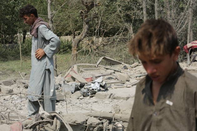 Pakistan says 37 militants killed, Kabul accuses Islamabad of killing 3 civilians KUNAR, AFGHANISTAN - SEPTEMBER 21: Afghans inspect damage following overnight Pakistani airstrikes in Nurgal district of Kunar province, eastern Afghanistan, on September 21, 2026. Pakistan claimed to have killed 37 militants along its border with Afghanistan, while Kabul accused Islamabad of killing three civilians in overnight airstrikes. Shafiullah Kakar Anadolu Kunar Afghanistan. Editorial use only. Please get in touch for any other usage.  Copyright: x2026xAnadoluxShafiullahxKakarx