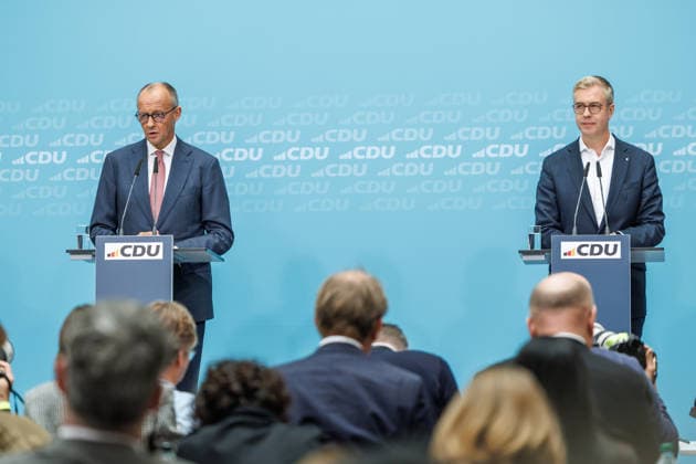 Press conference with the Chairman of the CDU of Germany and Federal Chancellor Friedrich Merz, Member of the Bund