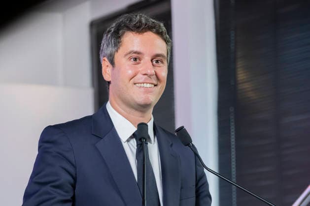 Paris, France September 21, 2026 - Press conference held by the Renaissance Party to announce new members of the campaign team for the upcoming presidential election. Gabriel Attal, the Renaissance Party candidate, is projected to receive 12 to 12.5 percent of the vote in the upcoming French presidential election, according to recent polls - Gabriel Attal POLITIQUE, ATTAL, RENAISSANCE,  Copyright: xVincentxIsorex