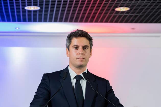 Paris, France September 21, 2026 - Press conference held by the Renaissance Party to announce new members of the campaign team for the upcoming presidential election. Gabriel Attal, the Renaissance Party candidate, is projected to receive 12 to 12.5 percent of the vote in the upcoming French presidential election, according to recent polls - Gabriel Attal POLITIQUE, ATTAL, RENAISSANCE,  Copyright: xVincentxIsorex